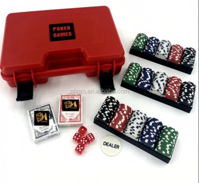 China 300 PCS 11.5g Dies Available Poker Chips Set With Waterproof Shockproof Protective Plastic Case With Foam for sale