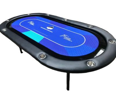 China MDF 84 Inch Poker Table With Iron Fold Leg / Cheaper Poker Table for sale