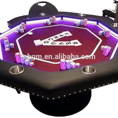 China MDF+Wood+PU 52 cm 130 inch diameter Round table poker table with iron leg poker table for sale