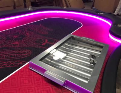 China MDF+PU+Wood+Stainless Quality Texas Poker Table Professional 96 INCH Casino for sale