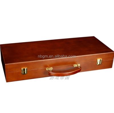 China 500pcs luxury wooden case available for poker set for sale