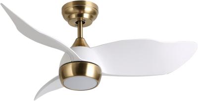 China Smart White Ceiling Fan With 6 Adjustable Speeds and Voice Control for sale