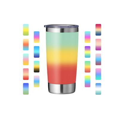 China Gradient Color PORTABLE Custom Vacuum Coffee Mug Insulated Tea Beer Mug Stainless Steel Double Wall Wine Tumbler for sale