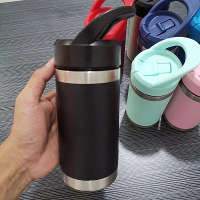 China Amazon Newest Sustainable 12 Ounce Kids Straw Cap Insulated Vacuum Water Bottle for sale