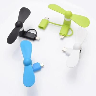 China Lower Noise Mini Portable Phone Fan Micro USB Mobile Phone Fan For Summer for sale