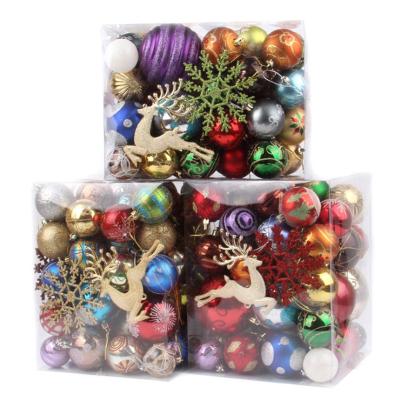 China Eco - Friendly Christmas Tree Color Ball Ornaments Plastic Christmas Balls Pendants for sale