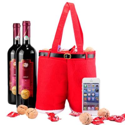 China Gift Christmas Kids Candy Bag Christmas Wine Bottle Decorations Festival Bottles Package for sale