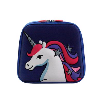 China Stocked Goods Wholesale Waterproof 10 Inch Cartoon Blue Unicorn Cute Outdoor Kids Backpack For School Children for sale