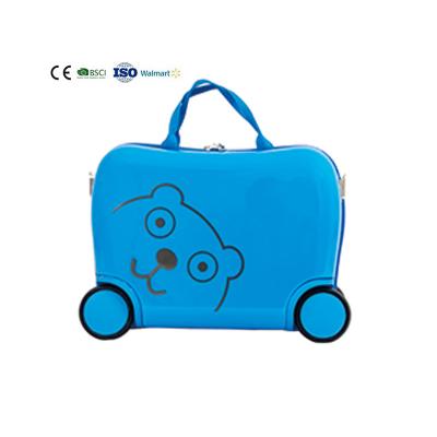 China Good Quality Waterproof and Dirt Proof 16 Inch Hard ABS Animal Shell Lightweight Kids Ride On Suitcase Travel Carry-on Luggage for sale