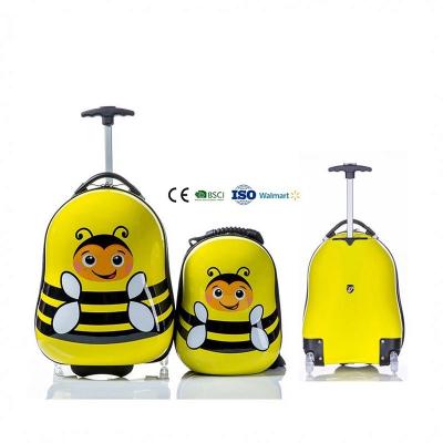 China Lovely Bottom Travel OEM Pattern Waterproof Safe Kids Backpack Children Travel Bags Luggage Set for sale