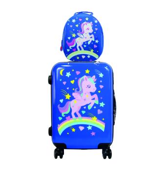 China 20 Inch Anti-theft Children's Trolley Case And Backpacks Suit Luggage Set Kids School Luggage Set For Boys Girls for sale