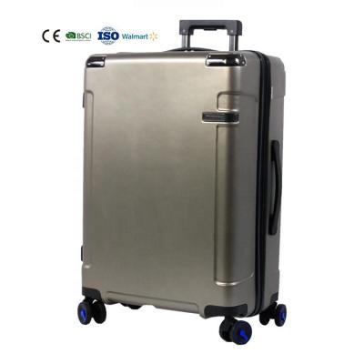 China Eco Friendly Ware Silver Gray Material ABS Trolley Luggage Fashionable Suitcase for sale