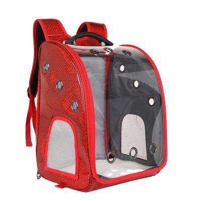 China Outdoor Breathable Pet Pull Rod Bag Detachable Pet Backpack with Wheels for sale