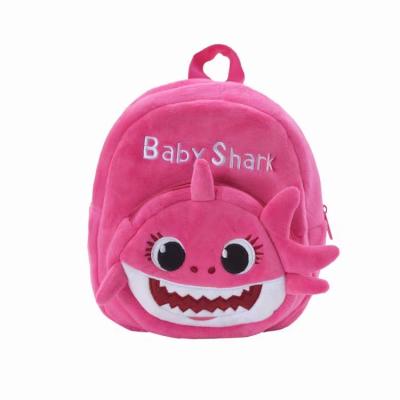 China Eco-friendly Material Custom Plush Baby Shark Plush Backpack Kids Plush Toys Stuffed Toddler Backpack School Bags for sale