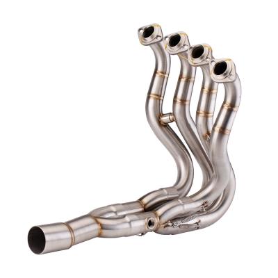 China Stainlsess Motorcycle Full Steel Exhaust Escape System For ZX6R 2009-2020 zx-6r 636 Modify Stainless Steel Link Front Mid Link Pipe for sale