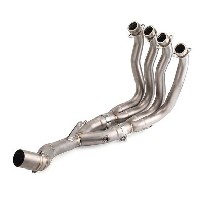 China Full Alloy Exhaust Muffler Pipe Stainless/Titanium Front Escape Pipe For YAMAHA YZF R1 MT-10 Motorcycle Exhaust Muffler 2015-2021 for sale