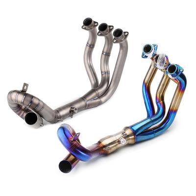 China Motorcycle Stainless/Titanium Alloy MT09 FZ09 XSR900 MT-09 Tracer Exhaust Pipe Stainless Bend Pipe For Yamaha FZ-09 2014-2018 for sale