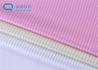 China 5 Mm Striped Conductive Polyester Woven Fabric Anti Static for sale