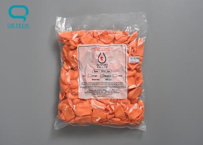 China Oranje Anit-Misstapesd Cleanroom Vingerwiegen 65mm Vrij Latexpoeder Te koop