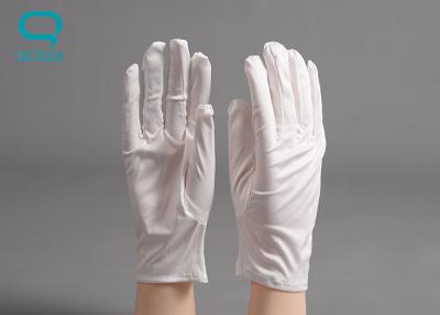 China Clean Room Anit Static Polyester Microfiber  White ESD Cleanroom Gloves 10''  Size for sale