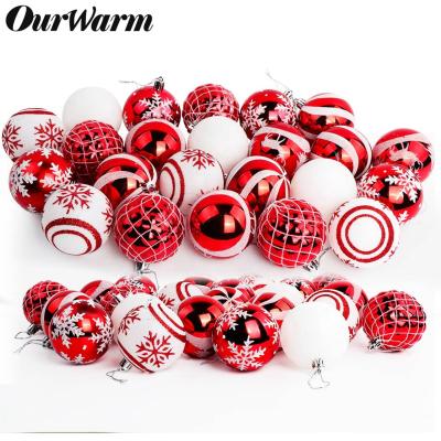 China OurWarm Plastic 2020 Customize Baubles Christmas Tree Decoration Balls Ornaments for sale