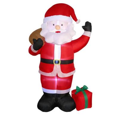 China Home Decoration OurWarm Garden Christmas Decorations 6ft Natal Inflatables Santa Claus With LED Indoor Outdoor Lights for sale