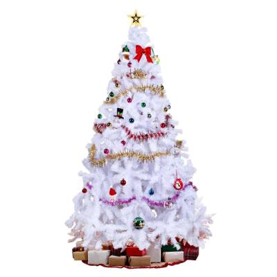 China Mini Artificial White Christmas Tree Sales PVC Ourwarm Sales Lit Small Pre Assembled Outdoor Christmas Tree In Bulk for sale