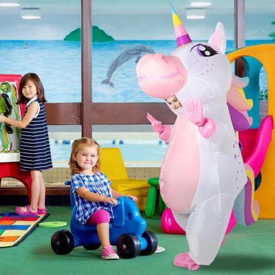 China Christmas/Adult 2.45m Unisex High Quality Unicorn Inflatable Suit Outdoor Ourwarm Decoration Outdoor Halloween Decoration for Halloween Xmas Party for sale