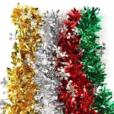 China OurWarm 2M Plastic Xmas Tree Christmas Decoration Garland Christmas Tinsel Color for sale