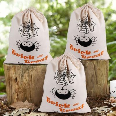 China Can easily wrap large gift or hold multiple small items. Ourwarm Wholesale Customized Trick or Treat Bag Halloween Bulk Mailing Bag Drawstring Candy Gift Bag for sale