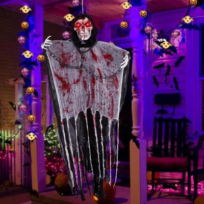 China Halloween Parties OurWarm Halloween Atmosphere Products Voice Control 170cm LED Hanging Ghost With Light for sale