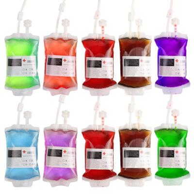 China Halloween Party Props Decoration 400ML PVC Blood Juice Energy Drink Pouch Bag Halloween Blood Drink Bag OurWarm Halloween for sale