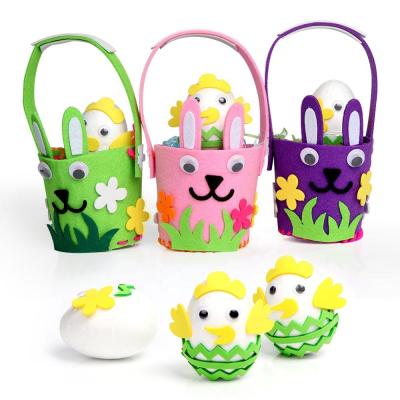 China OurWarm Sewing Toys Handmade Creativity DIY Easter Sewing Toys Bunny Felt Eggs School Supplies For Kids Easter Decor for sale