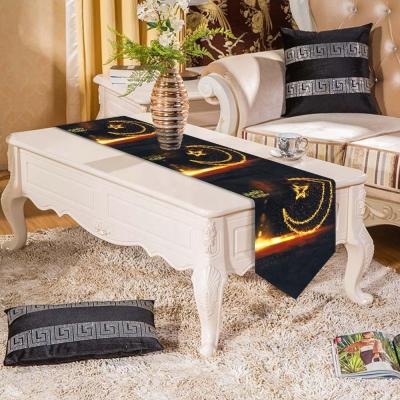 China Ramadan Festival Decoration OurWarm Eid Mubarak Indoor Parties Decorations Moon Ramadan Table Runner for Dinner Table for sale