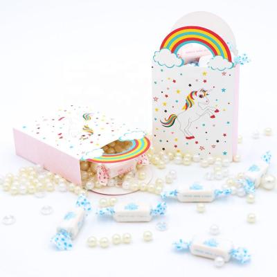 China OurWarm Babyshower Wedding/Birthday Theme Party Popcorn Box Cookie Bag Unicorn Paper Bags with Handles for Unicornio Party Treat Decoration for sale