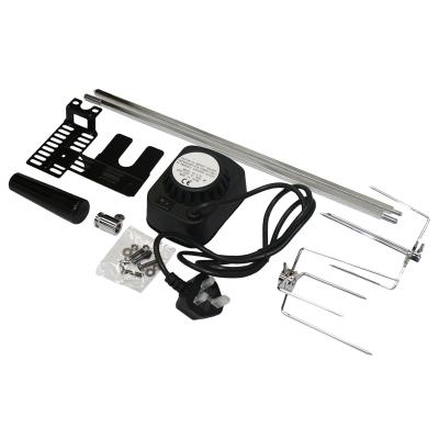 China Adjustable Size BBQ Grill Rotisserie Spit Universal Bbq Motor Kit For Electric BBQ UK Plug for sale