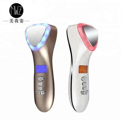 China Face Lift LED Photon Facial Massager Therapy Device Ultrasonic Facial Lifting Light Therapy for sale