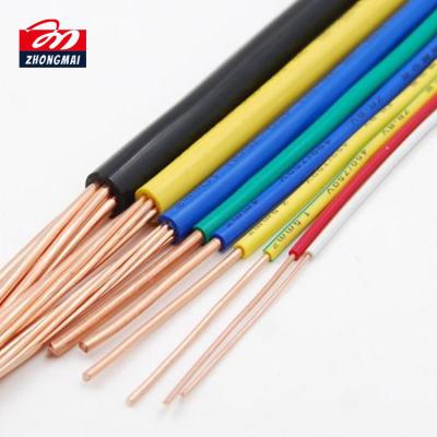 China H07 V-R Electrical Wires Pure Copper Cable 1.5mm 2.5mm 4mm 6mm 10mm 16mm PVC Copper House / House Core Insulated High / Solid Building Construction for sale