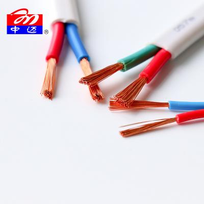 China Overhead 300/500V BVVB/ZR-BVVB 2 Cores / 3 Cores Electrical Cable Flat Wire For Ignition for sale