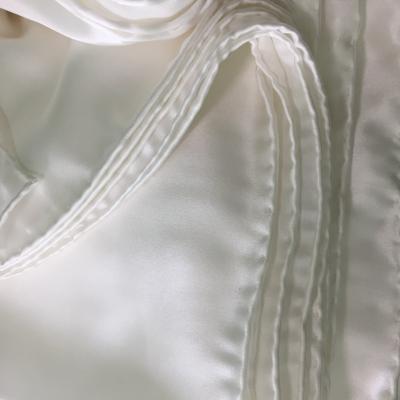 China Organic IN STOCK 100% pure silk habotai 45*150 factory direct raw scarf white 8MM for sale