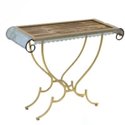 China Eco-friendly American Iron Farmhouse Style Tray Side Table for sale