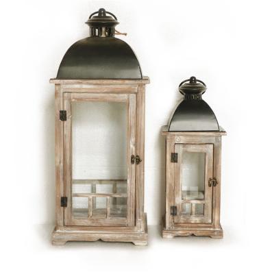 China eco-friendly market rectangular wooden lanterns for sale