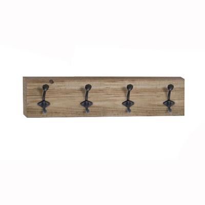 China Sustainable Vintage Wooden Four Wall Rectangular Hooks for sale