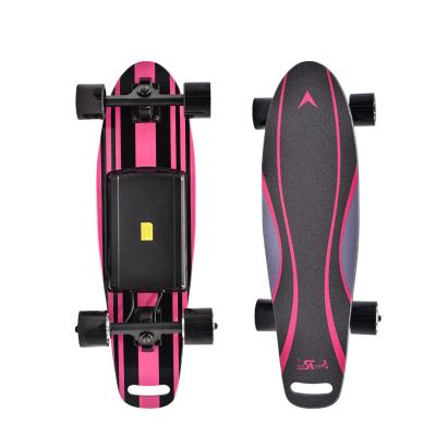 China Double Hub Youth Colored Flag 300w Motor Electric Street Skateboard Electric Fishboard For Beginner for sale