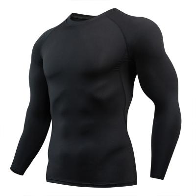 China Men's Running Stretch Tights Marathon Running Sportswear Quick-drying Breathable Fitness Long-sleeved T-shirt for sale