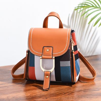 China 2022 Fashion Women's Backpack School Bag Korean Style Daily Leather Strap Bag Girl's Backpack for sale