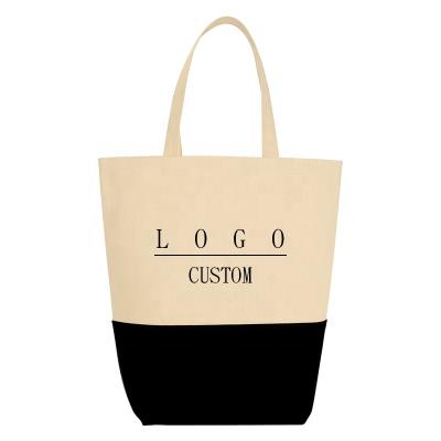 China Logo Company Double Handle Advertising Eco Promotional Gift Bags Reusable Economic Durable Organic Custom Calico Packaging for sale