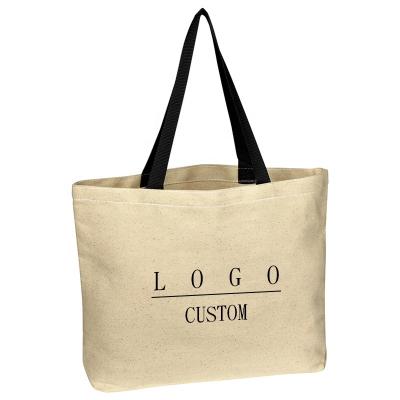 China Wholesale Custom Economical Fashion Advertising Logo Promotional Gift Bag Natural Cotton Canvas Tote Bag for sale