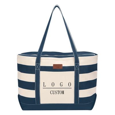 China Durable Wholesale Custom Logo Summer Women Cotton Canvas Economical Promotional Beach Tote Bag for sale