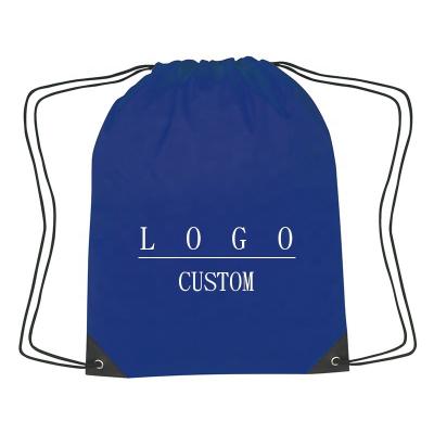 China Custom Eco-Friendly Logo Stock 2021Low MOQ Drawstring Polyester Eco-Friendly Waterproof Sports Backpack for sale